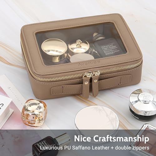 Clear Makeup Bag Set (Taupe / Compact Duo)