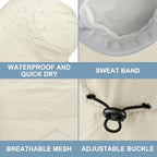 Sun Hat for Men Women with Neck Flap (6 3/4-6 7/8 / 1pack-style2-beige White (With Face Cover))