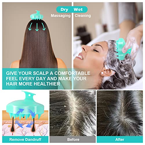 Hair Scalp Massager Shampoo Brush (Light Green)