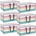 Heavy Duty Extra Large Clear Moving Bags with Strong Zipper Handles (Clear / 6 Pack)