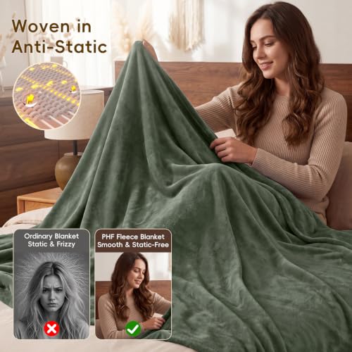 Fleece Blanket King 108x90 (Olive Green / King(108" X 90"))