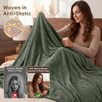 Fleece Blanket King 108x90 (Olive Green / King(108" X 90"))
