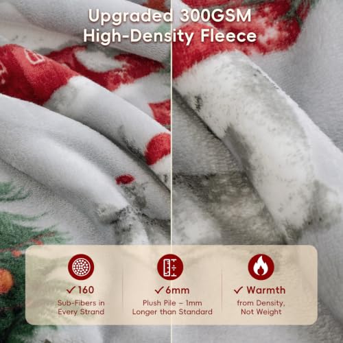 Christmas Fleece Blanket Twin (Winter Deer / Twin(66" X 90"))