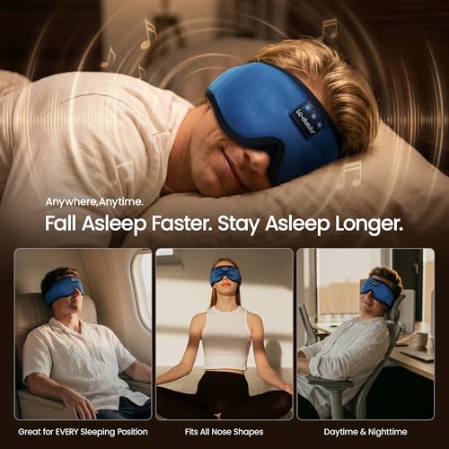 Sleeping Headphones Eye Mask (Dark Blue)