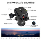 Traveler 7A 65.55'' Aluminum Camera Tripod (Aluminum Travel Tripod)