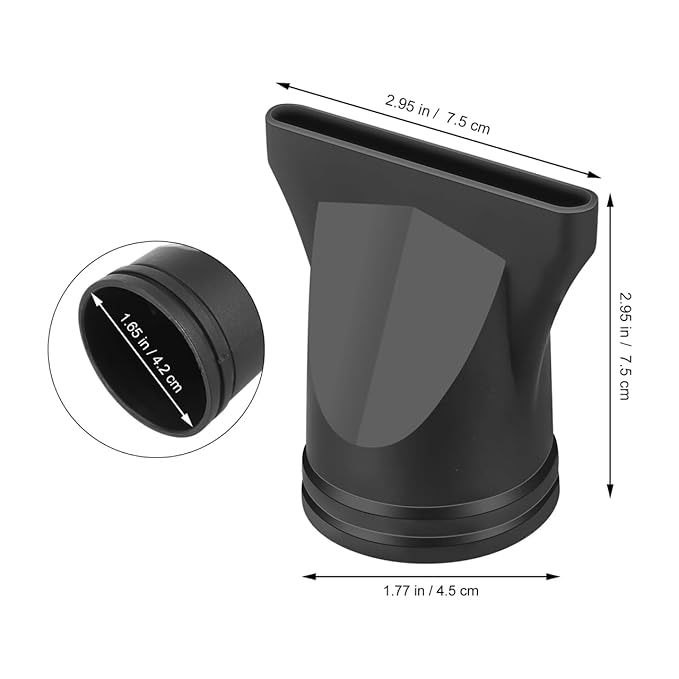 2pcs Hair Dryer Diffuser Nozzle Chi Blow Dryer Nozzle Flexible Nozzle Hair Dryer Nozzle Blow Diffuser Attachment Hair Dryer Diffuser Replacement Accessory Curly Volumizing Black