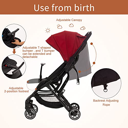 Lightweight Travel Stroller (Red)