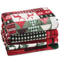 Christmas Fleece Blanket Queen (Christmas Plaid / Queen(90" X 90"))