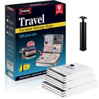 Travel Vacuum Bags for Luggage with Hand Pump (9 Combo)