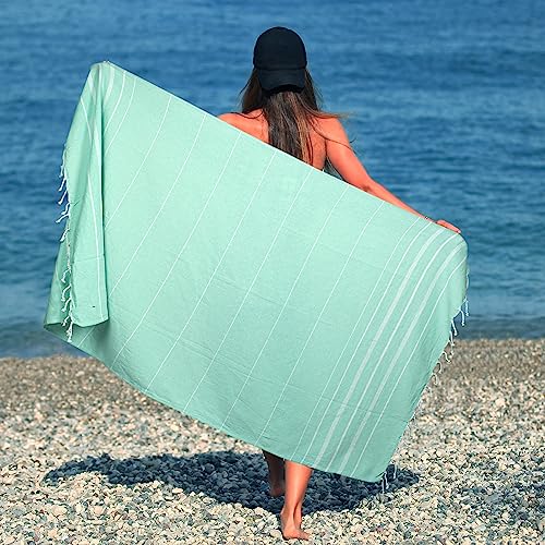 Cotton Turkish Beach Towels (39 x 72 inch ( Beach towel - 4 PACK ) / Mint)