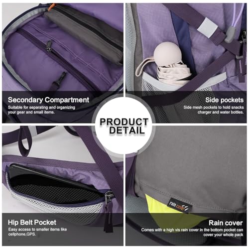 40L Hiking Backpack (Purple / 40L)
