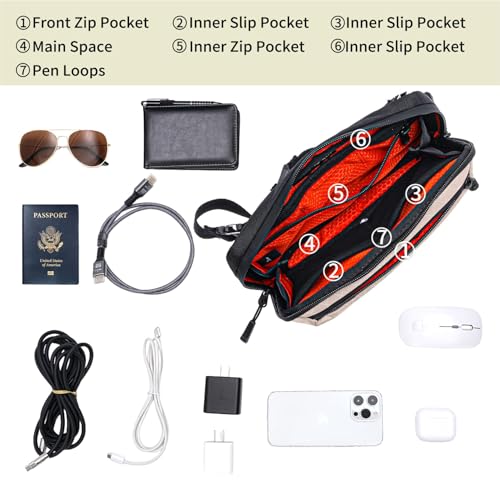 Electronics Organizer Tech Travel Pouch (Pink)