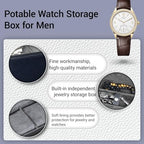 Watch Case for Men (Deep Blue / 2 watch)