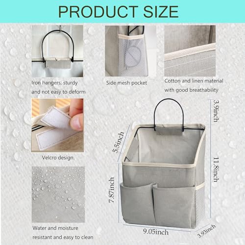 2 Pack Wall Hanging Storage Bag (Grey(2 Pcs))