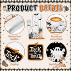 10 Pcs Halloween Ghost Kitchen Decor Accessories Set with Rugs (Black, Orange / Ghost Pumpkins)
