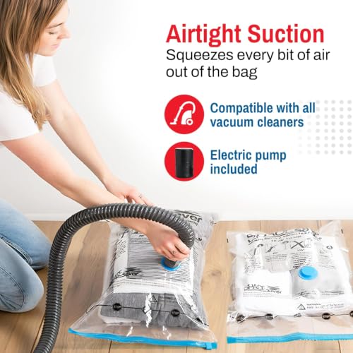 Vacuum Storage Bags with Hand Pump (Large 6-Pack)