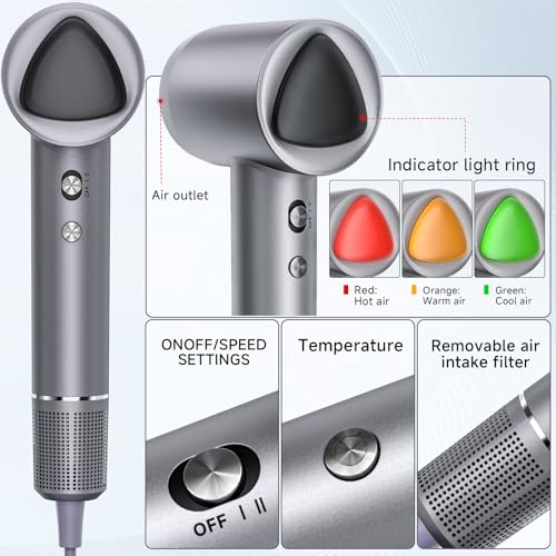 Hair Dryer 160000 RPM Ionic (Silver)