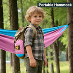Camping Hammock with Mosquito Net (Pink & Blue / Small)