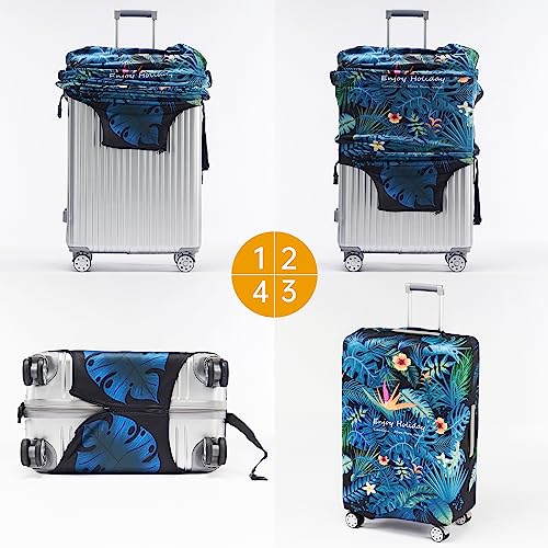 Travelkin Suitcase Covers For Luggage Tsa Approved Luggage Covers Protector (Paradise / L)