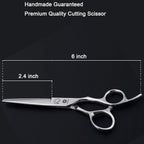 Dream Reach Hair Cutting Scissors Professional Barber Shears, 6.0 inch Hairdressing Regular Scissor Salon Razor Edge Hair Cutting Shear Japanese 440C Stainless Steel