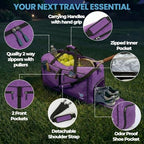 Medium Duffle Bag for Travel Women & Men. Durable Lightweight Foldable Travel Duffel Bags For Traveling Women. 40L Duffle Bags a Reliable Weekender duffel or Overnight Bag With Shoe Compartment