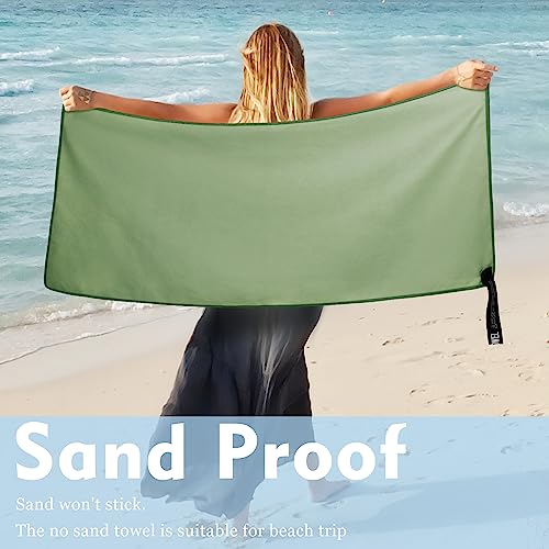 Microfiber Travel Towel (Armygreen / XL:30"×60")