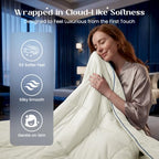 Temperature Regulating Comforter (Snow Ivory With Navy Trim / Ultimate Twin (60"x80"))