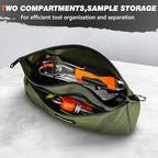 Tool Pouch 2 Pack 12" 10" (12"x7"&10" x 6" / Wedge-Orange/Green 2Pack)