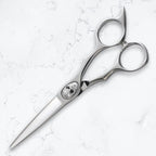 Saki Tachi Skull Screw Barber Shears/Scissors - 6 Inch Professional Barber Hair Scissors for Men - Japanese Steel