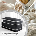 Comforter Storage Bag (4 Packs / Black)