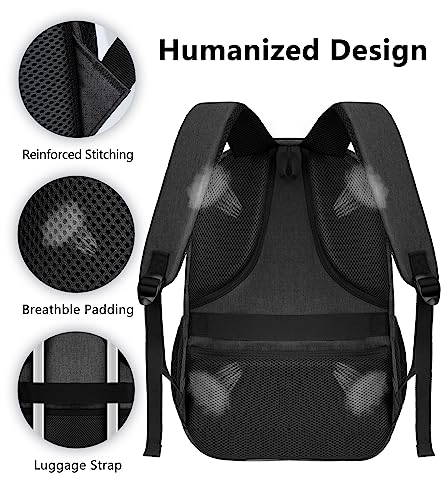 Backpack for Women Men (A6-black2 / 17.3 Inch)