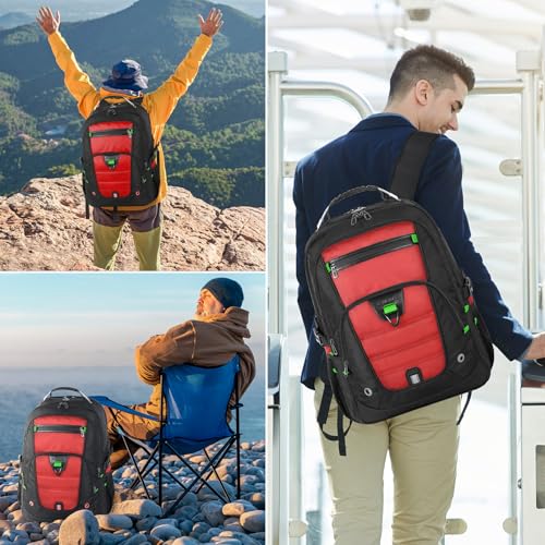 Extra Large Backpack for Men (Red / 18.4 Inch (22''x15''x12''))
