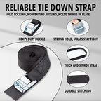 1" x 15 ft Cam Buckle Straps (4 PK / Black)