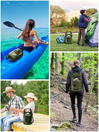 Dry Bag Waterproof Backpack with Phone Case (Pitch Green / 40L)