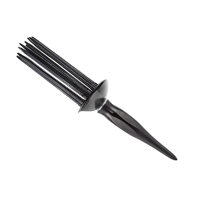 Practical Round Curling Comb Curl Defining Brush Hair Styling Tool for Women for Perfect Hairstyles for Casual Wear or Special Events (black)
