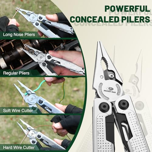 20-in-1 Multitool Pliers with Window Breaker, Stainless Steel (20-in-1, Silver)
