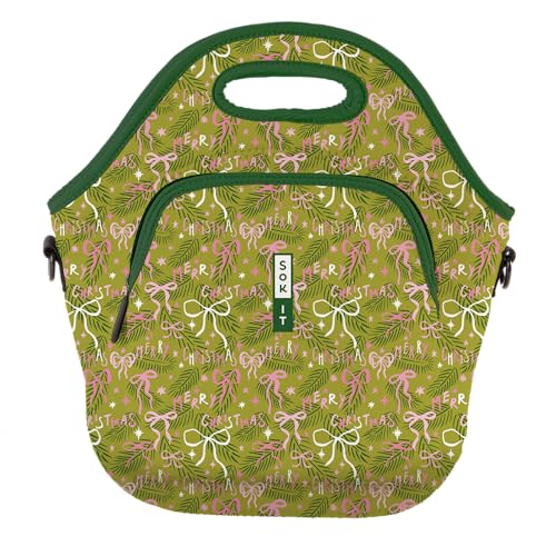 LunchTote Zippered Bag Insulated Neoprene Caddy (Tied with Cheer / X-Large 6.5 Quart Lunch Tote)