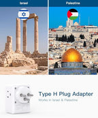 2 Pack Israel Power Adapter
