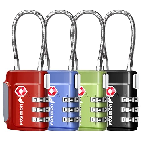 TSA Approved Luggage Locks (4 Pack - Multicolor)