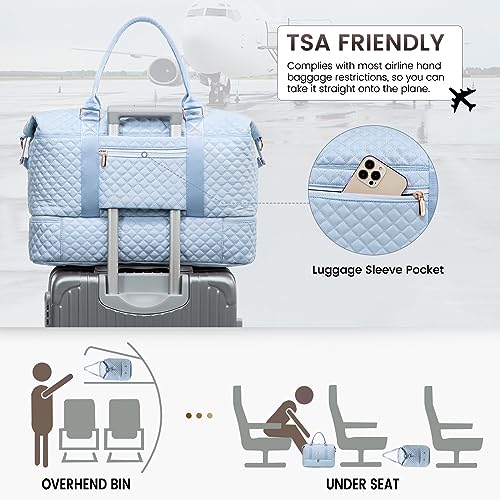 Travel Duffle Bag (Light Blue / Large-2 Pcs)