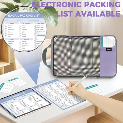 4 Set/6 Set/8 Set Compression Packing Cubes Travel Accessories Expandable Packing Organizers(HalfMesh,8-Dusty Purple) (8-Dusty Purple / Half Mesh)