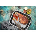 11L Collapsible BBQ Prep Tub with Lid (Black / 19"L x 14"W)