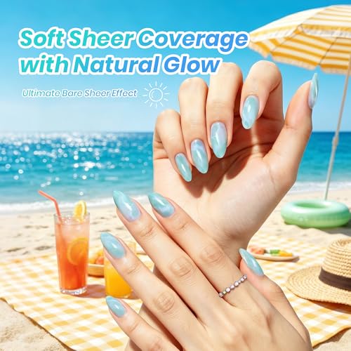 Beetles Jelly Gel Nail Polish Set (A - Blue Pink White | Seasalt Holiday)