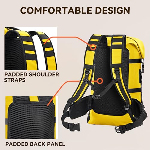 Dry Bags Waterproof Backpack 40L for Men & Women (Yellow / 40L)