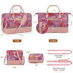 Weekender Bag for Women 21.5" Travel Duffel Large Carry On Bag 3PCS (Large / 8a-Pink)