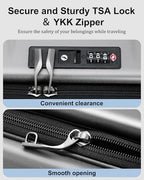 Expandable Checked Luggage (Gray / 28 Inch EXT)
