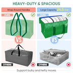 2 Pack Oversized Moving Bags with Reinforced Handles (2-Pack / Light Green)