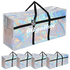 4 Pcs 66 Gallon Extra Large Moving Bags Heavy Duty Storage Bag (66 Gallon / Iridescent)