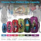 Travel Duffle Bag for Women & Men. Duffel Bag for Traveling & Camping (80L / Green)