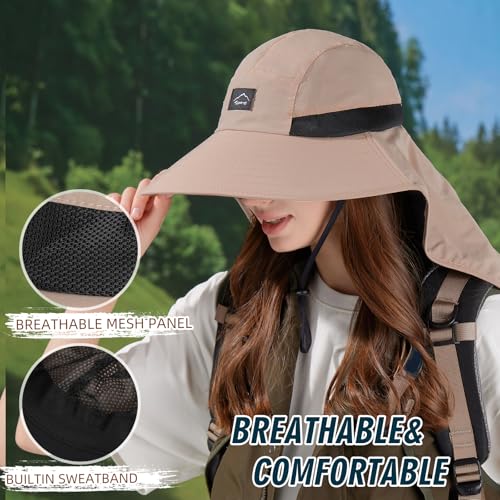 Outdoor Sun Hat for Men Women (1pack-khaki)